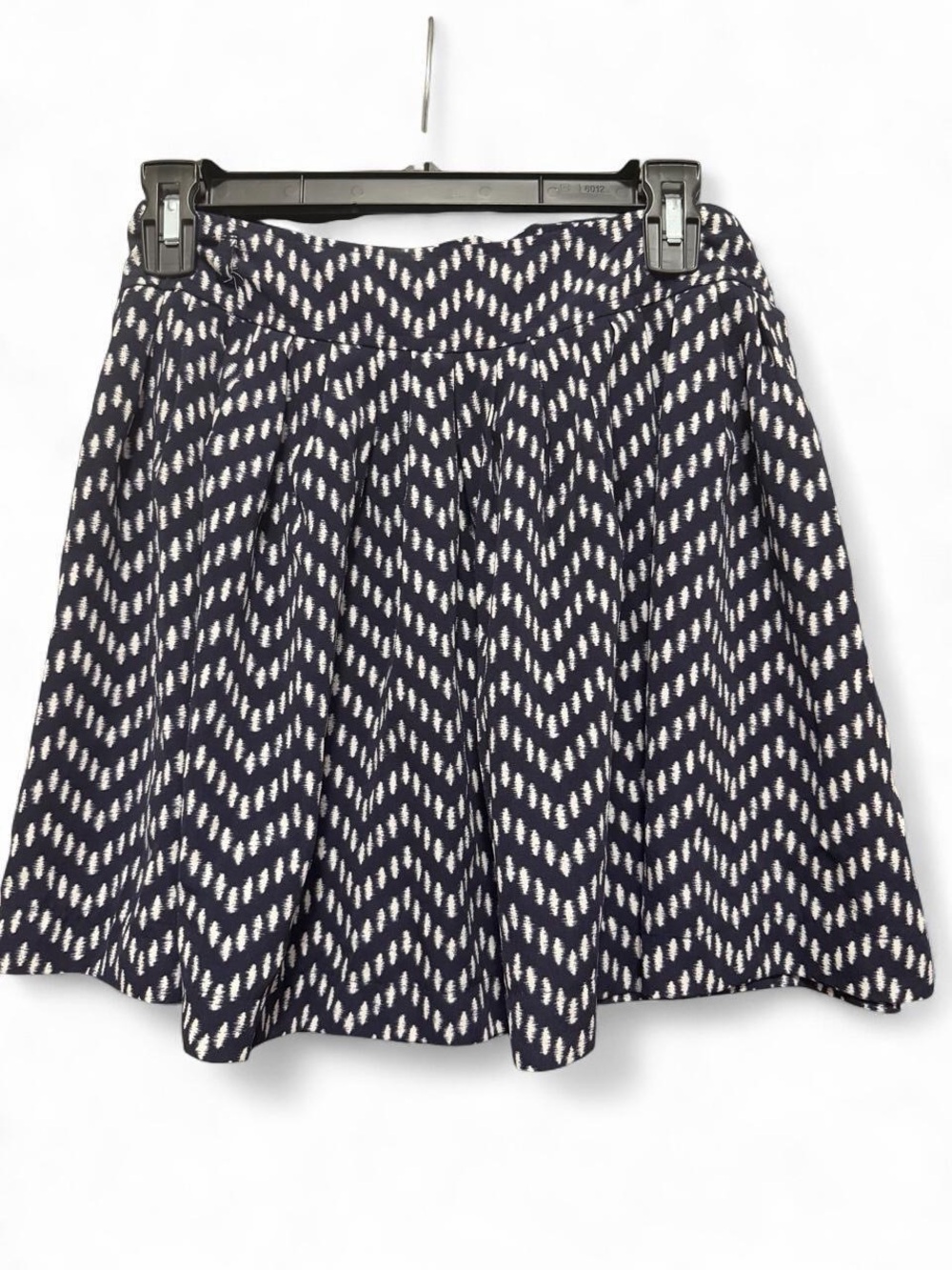 Wet Seal Navy and White Chevron Skater Skirt